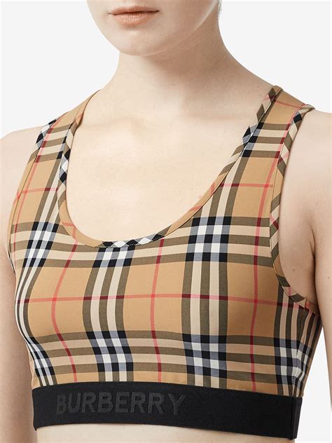 Burberry Dalby Check Sports Bra 